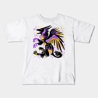 Non Binary Flag Griffon Kids T-Shirt